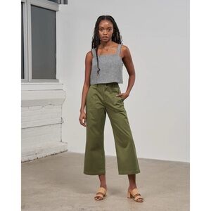 United By Blue Organic Twill Wide Leg Pants in Cypress Green Size 6